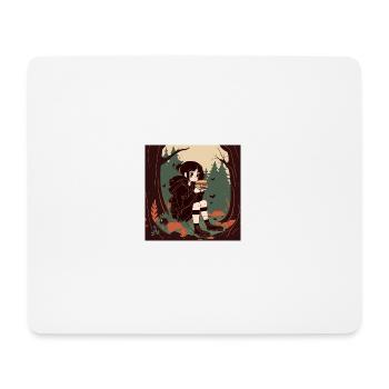 Goth Girl in the Woods - Mouse Pad (horizontal) - white - Front