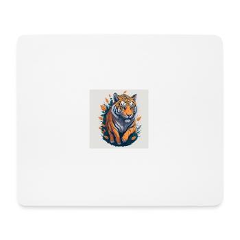 Laufender Tiger - Mousepad (Querformat) - Weiß - Vorne