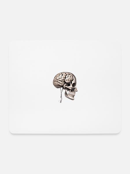 Brain - Mousepad (Querformat) - Weiß