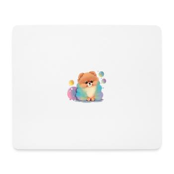 Pomeranian Zwergspitz - Mousepad (Querformat) - Weiß - Vorne