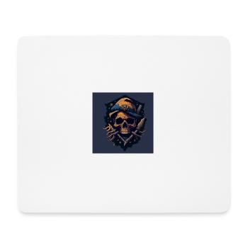Piraten Totenkopf Skull - Mousepad (Querformat) - Weiß - Vorne