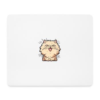 Happy Persian Cat Negan - Mouse Pad (horizontal) - white - Front