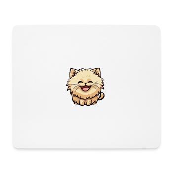Happy Persian Cat Negan (Design 2) - Tapis de souris (format paysage) - blanc - Devant