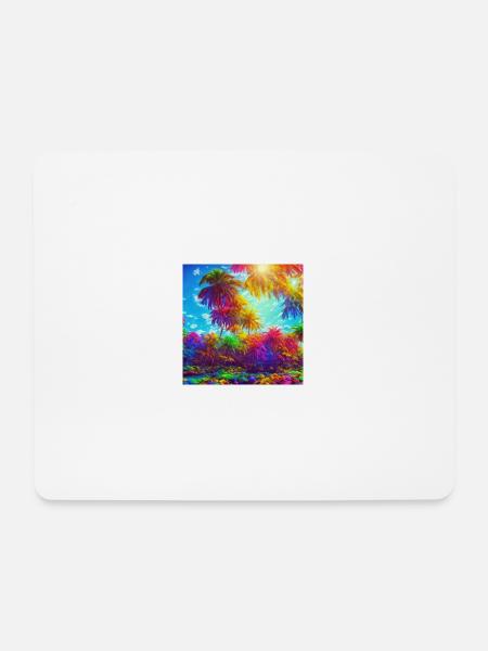 A technicolor paradise - Mousepad (Querformat) - Weiß