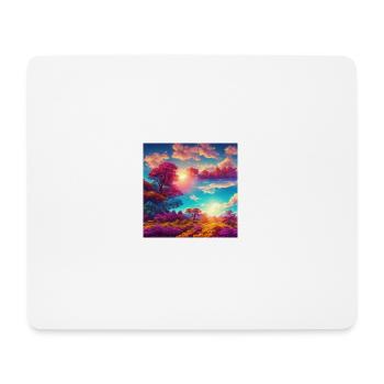A vibrant technicolor planet - Mousepad (Querformat) - Weiß - Vorne