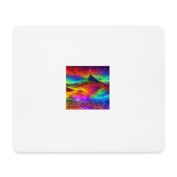 A technicolor planet - Mousepad (Querformat) - Weiß - Vorne