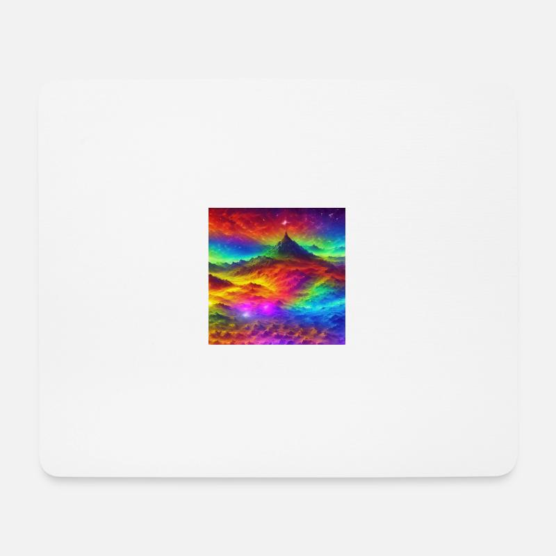 A technicolor planet - Mousepad (Querformat) - Weiß