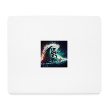 Surfen im Weltraum - Mousepad (Querformat) - Weiß - Vorne