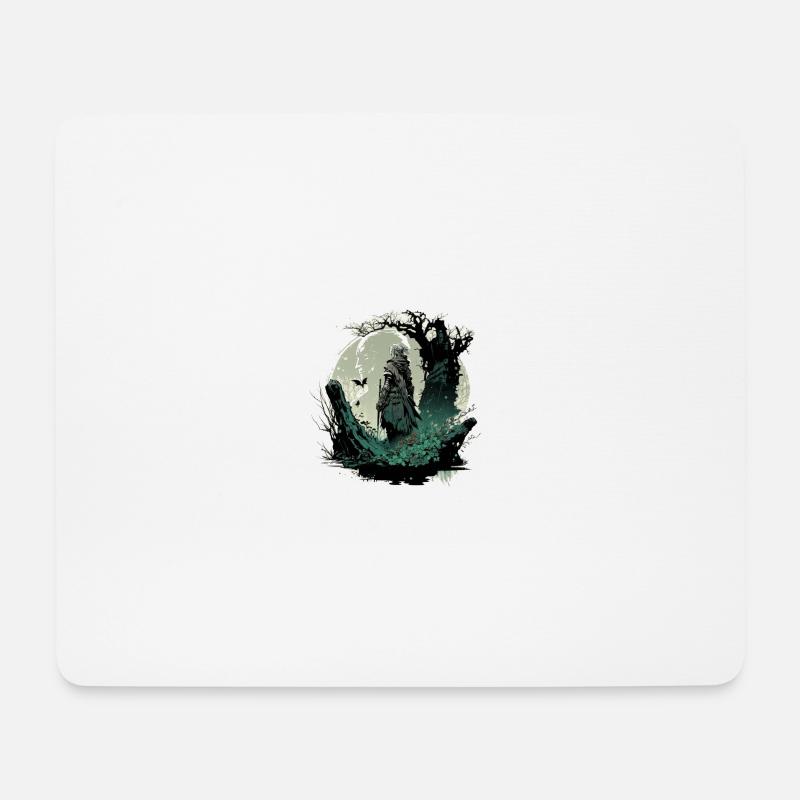 Elvish Druid - Mouse Pad (horizontal) - white