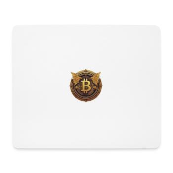 Bitcoin Logo Futuristic - Mousepad (Querformat) - Weiß - Vorne