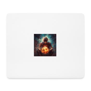 Le football de l’aura de feu - Tapis de souris (format paysage) - blanc - Devant