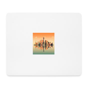 Dusseldorf Skyline Sunset - Mouse Pad (horizontal) - white - Front