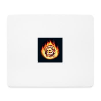 Burning Bitcoin - Mouse Pad (horizontal) - white - Front