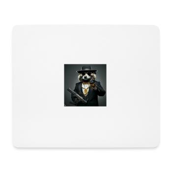 Gangster Raccoon - Mouse Pad (horizontal) - white - Front