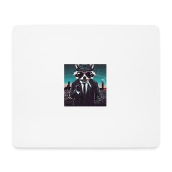 Gangster Raccoon - Mouse Pad (horizontal) - white - Front