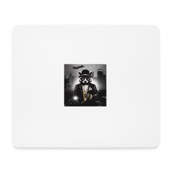 Gangster Raccoon - Mouse Pad (horizontal) - white - Front