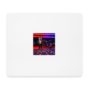 Gangster Waschbär - Mousepad (Querformat) - Weiß - Vorne