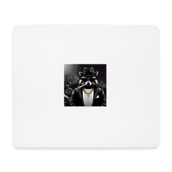 Gangster Waschbär - Mousepad (Querformat) - Weiß - Vorne