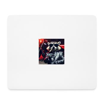 Gangster Waschbär - Mousepad (Querformat) - Weiß - Vorne