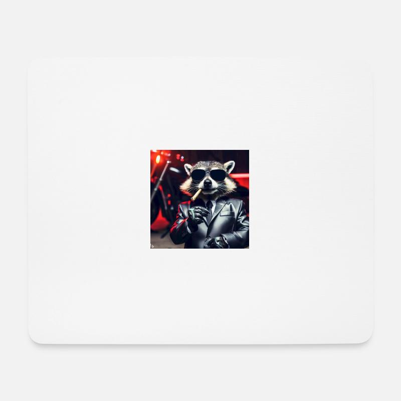 Gangster Raccoon - Mouse Pad (horizontal) - white