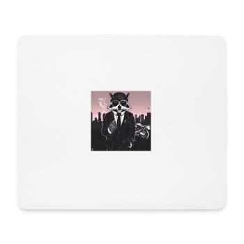 Gangster Waschbär - Mousepad (Querformat) - Weiß - Vorne