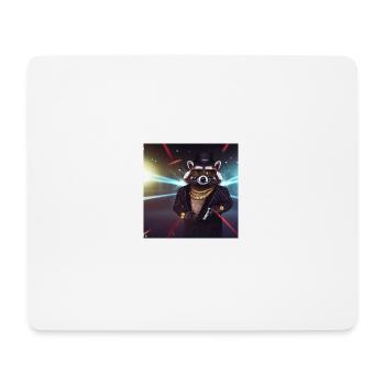 Gangster Waschbär - Mousepad (Querformat) - Weiß - Vorne