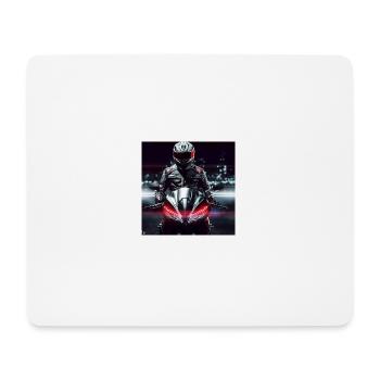 Art numérique de moto - Tapis de souris (format paysage) - blanc - Devant