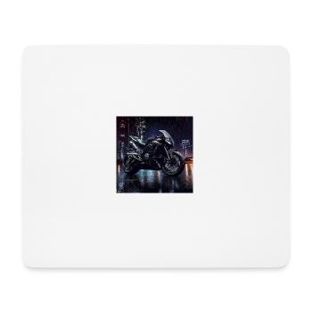 Art numérique de moto - Tapis de souris (format paysage) - blanc - Devant