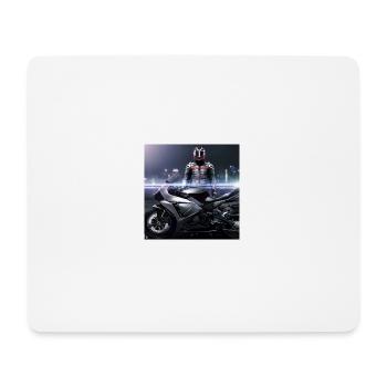 Art numérique de moto - Tapis de souris (format paysage) - blanc - Devant