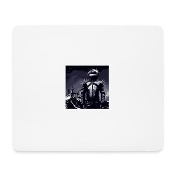 Motorrad Bleistiftzeichnung - Mousepad (Querformat) - Weiß - Vorne