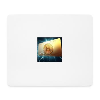 Carte Bitcoin en or - Tapis de souris (format paysage) - blanc - Devant