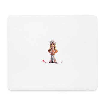 Snowboard Girl - Mouse Pad (horizontal) - white - Front