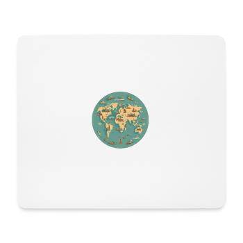 World map - Mouse Pad (horizontal) - white - Front