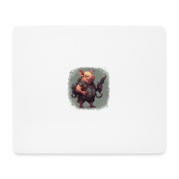 present animal defense diving green bday - Mousepad (Querformat) - Weiß - Vorne
