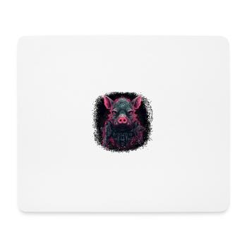 pigs geek littlemandyart gift butts pork birthday - Mousepad (Querformat) - Weiß - Vorne