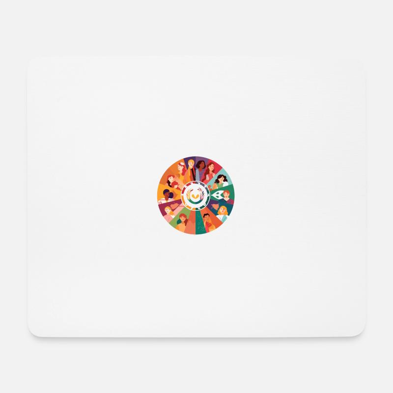 Symbol für Diversität und Toleranz - Mousepad (Querformat) - Weiß