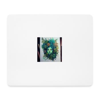 Déesse botanique - Tapis de souris (format paysage) - blanc - Devant