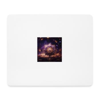 Kristall, Matrix, Chakra, Lila und Gold - Mousepad (Querformat) - Weiß - Vorne