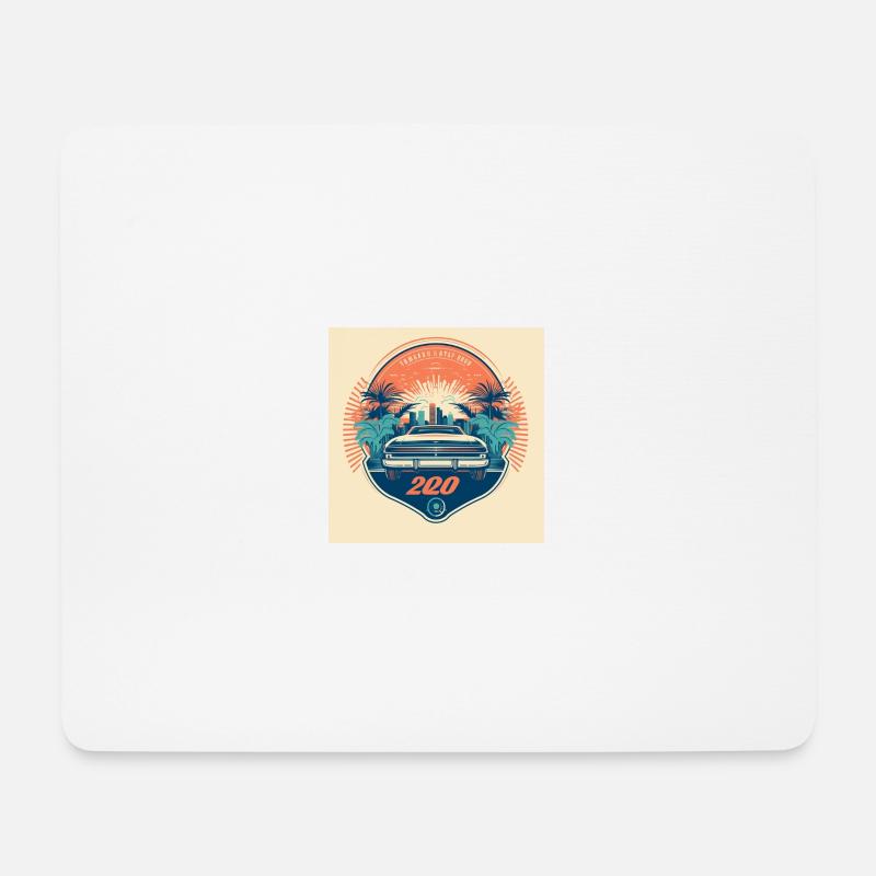 Retro Motiv - Mousepad (Querformat) - Weiß