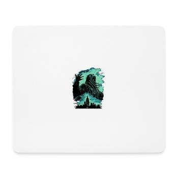 Monstre in der Stadt - Mousepad (Querformat) - Weiß - Vorne