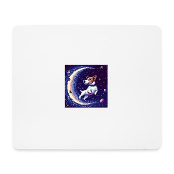 SpaceDog - Mousepad (Querformat) - Weiß - Vorne