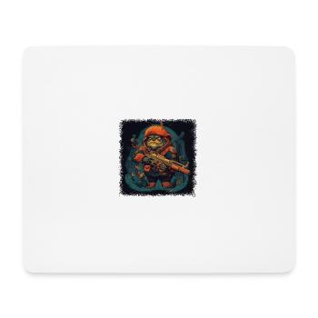 animal geek cool pet beaver tshirt present - Mousepad (Querformat) - Weiß - Vorne