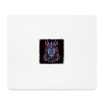 bday geek gift idea awesome horned happy - Mousepad (Querformat) - Weiß - Vorne