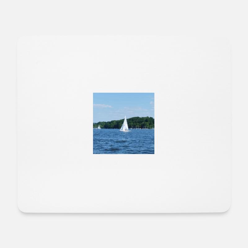 Boot - Mousepad (Querformat) - Weiß