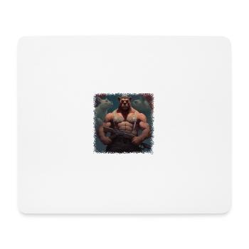Grumbler Idée cadeau Anniversaire Ours Polaire Bday - Tapis de souris (format paysage) - blanc - Devant