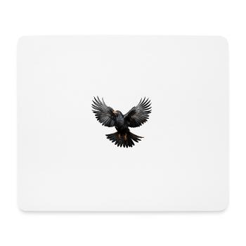 Alpendohle im Flug – Alpen Vogelmotiv - Mousepad (Querformat) - Weiß - Vorne