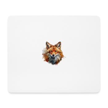 Roter Fuchs Portrait – Wildtier Alpen Motiv - Mousepad (Querformat) - Weiß - Vorne