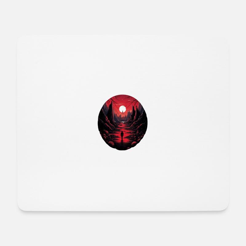 Der einsame Weg - Mousepad (Querformat) - Weiß