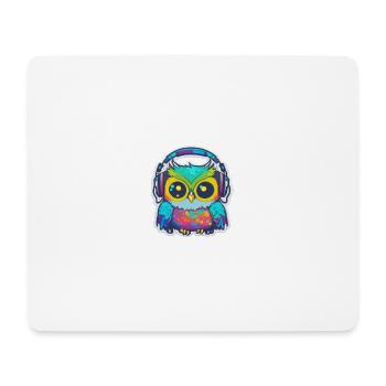 Happy Owl - Mouse Pad (horizontal) - white - Front