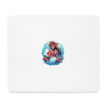 Polynesian Girl - Noelani - Mouse Pad (horizontal) - white - Front